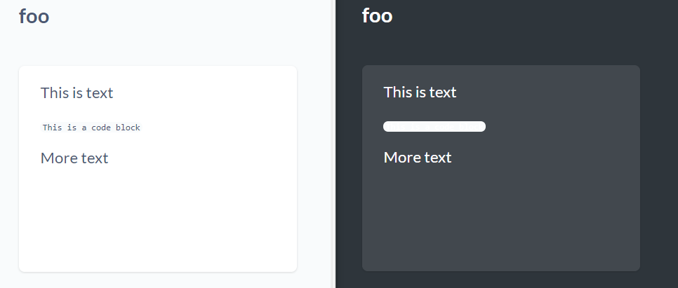 Code blocks in dashboard text boxes are unreadable in dark mode · Issue ...