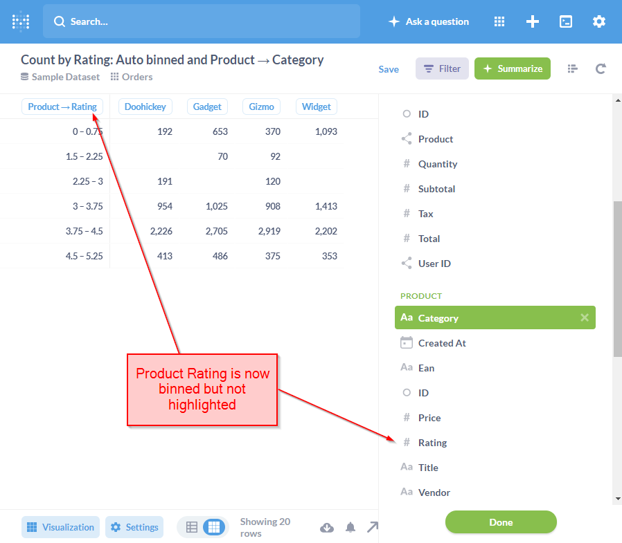 Binning on values from joined tables (Data Model) producing errors