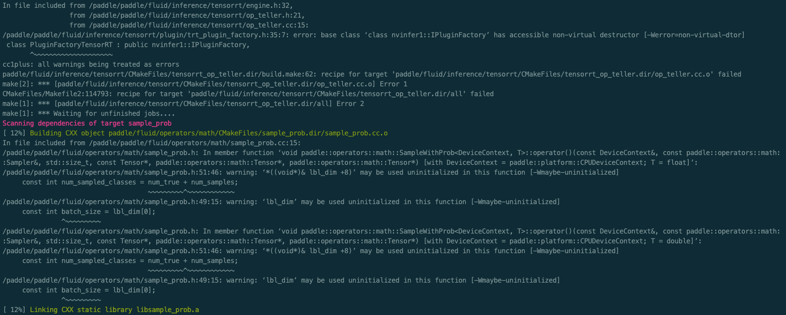 TensorRT Error · Issue #24941 · PaddlePaddle/Paddle · GitHub