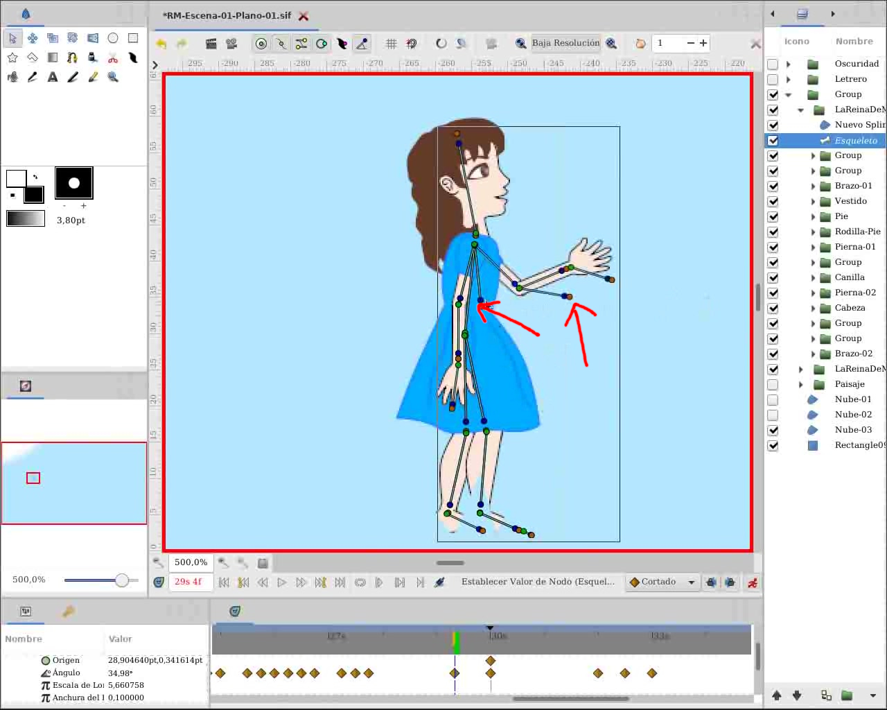 synfig studio using skelenton