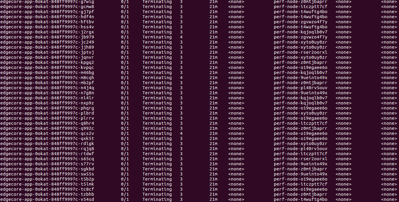 Stresstest Randomly pod is taking long time to Delete/Create on