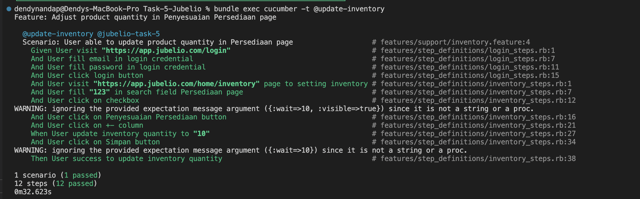 Github dendyyp task 5 jubelio web automation jubelio asessment