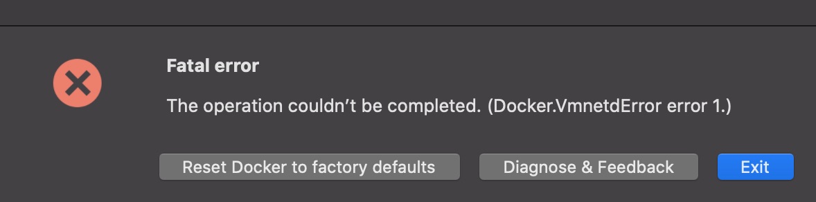 Unable to launch docker in Mac OS X Catalina · Issue #4307 · docker/for ...