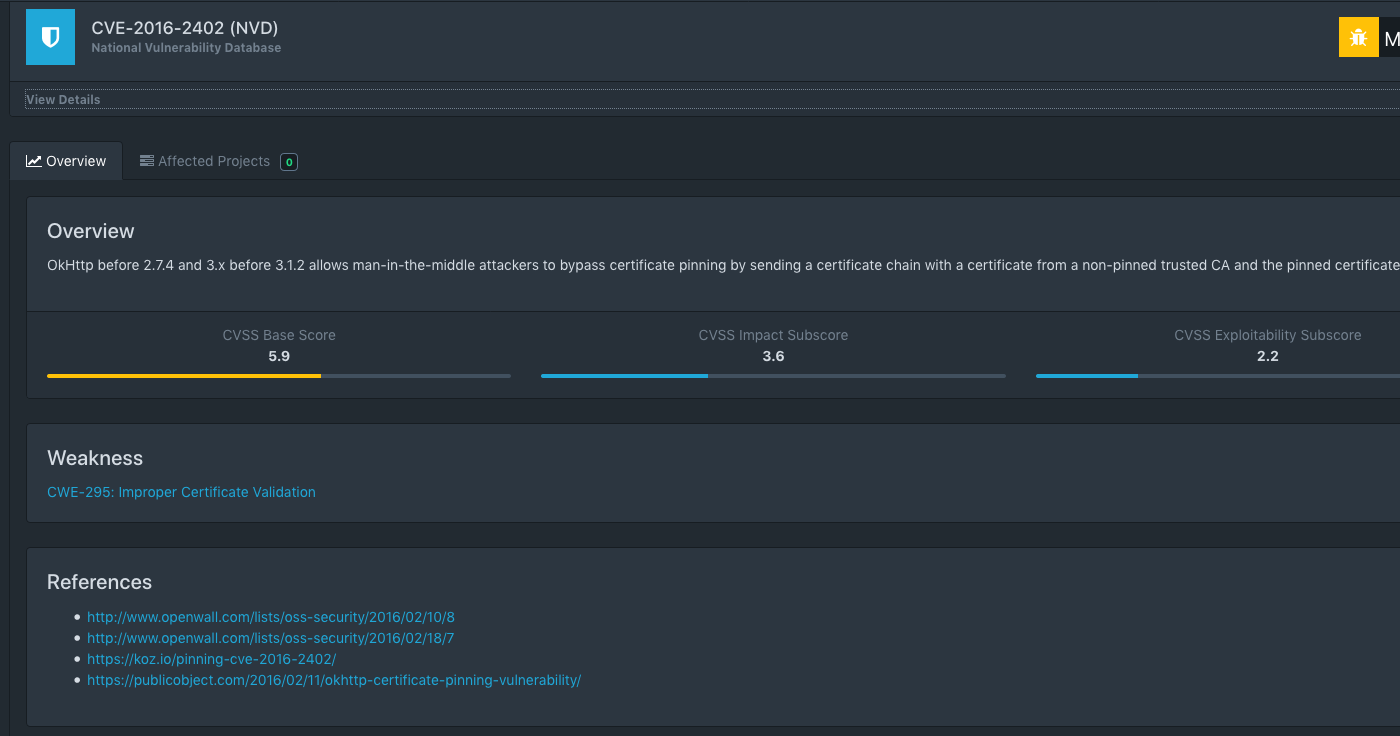 Found a vulnerability not mapped correctly to dependency · Issue #662 ·  DependencyTrack/dependency-track