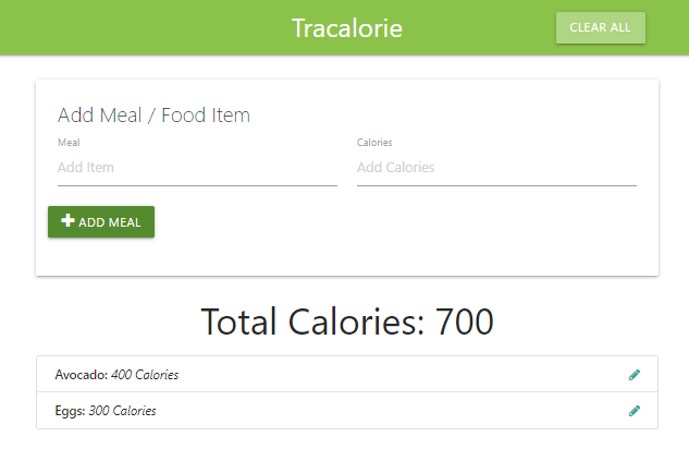 GitHub - AtanasVihrogonov/Calorie-Tracker: Simple Tracalorie | Meal ...