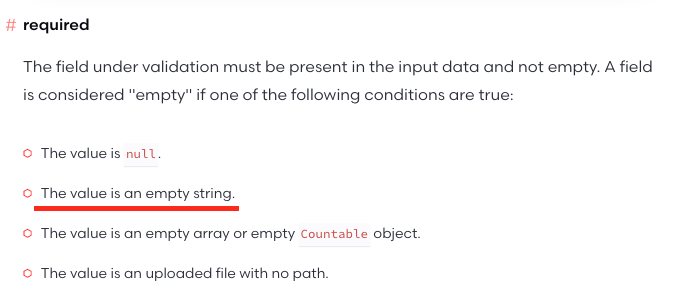 [6.0] Required Validation rule allows empty string. · Issue #37502 ...