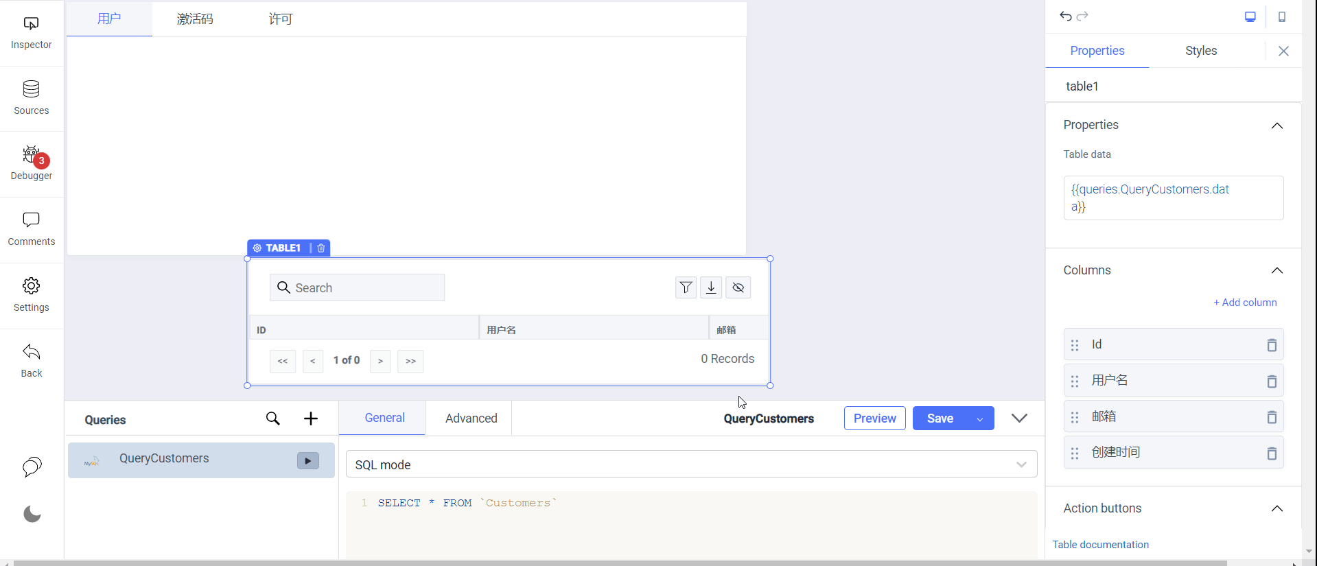 I can't drag the existing Table into Tabs as content · Issue 4860