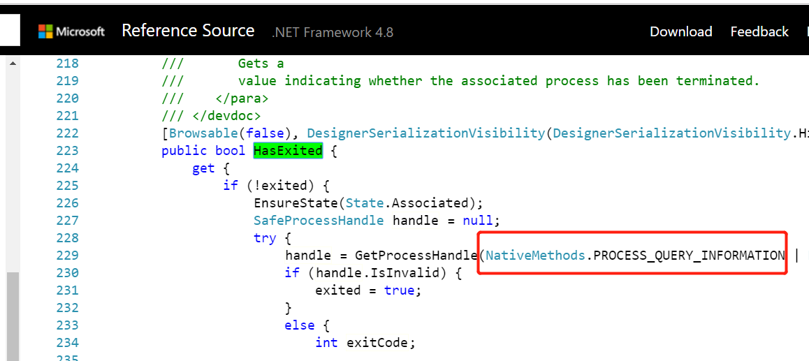 Accessing Process.HasExited throws an "access is denied" exception if