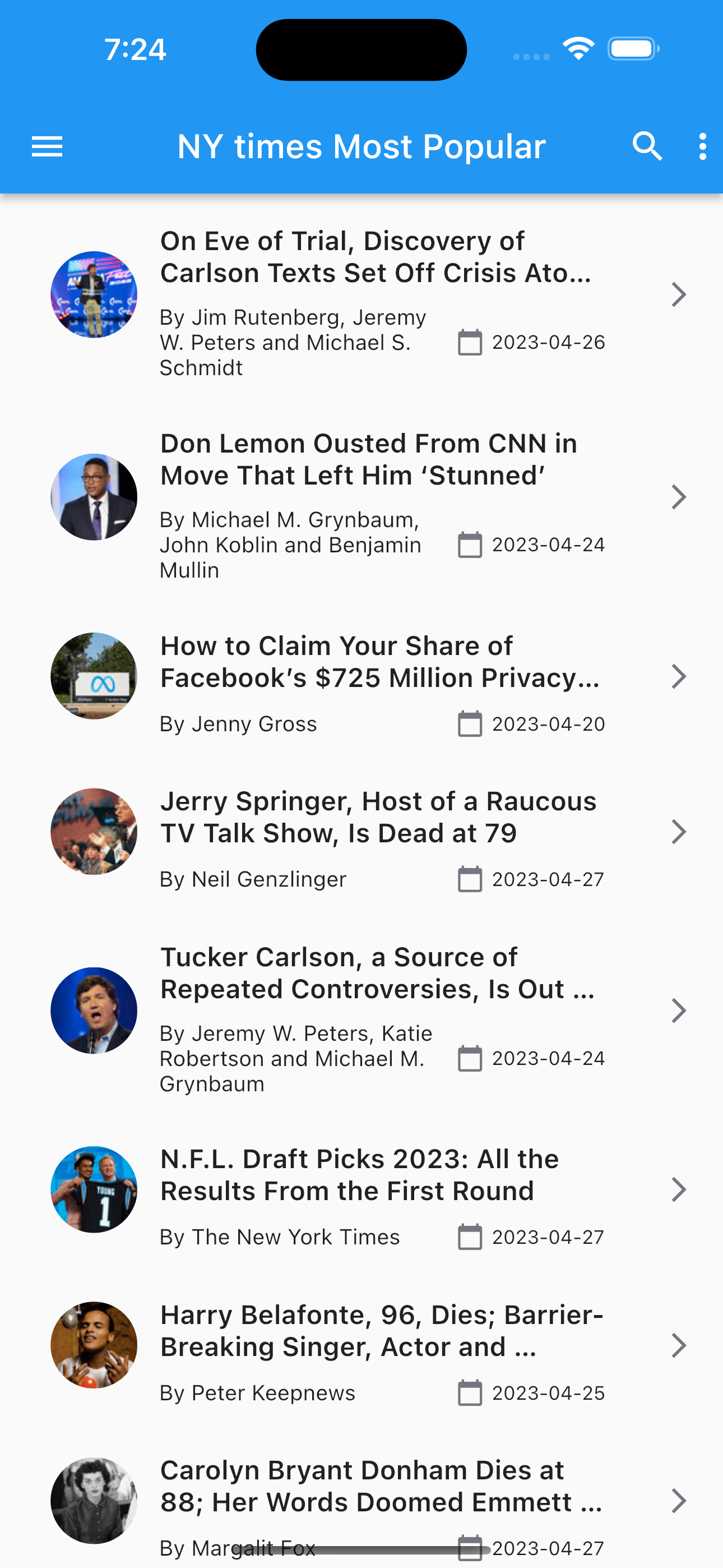 GitHub MhdAmmarArabiKatbi nytimes flutter example