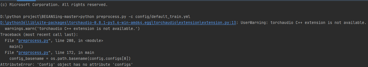 AttributeError: 'Config' object has no attribute 'configs' · Issue #2 ...