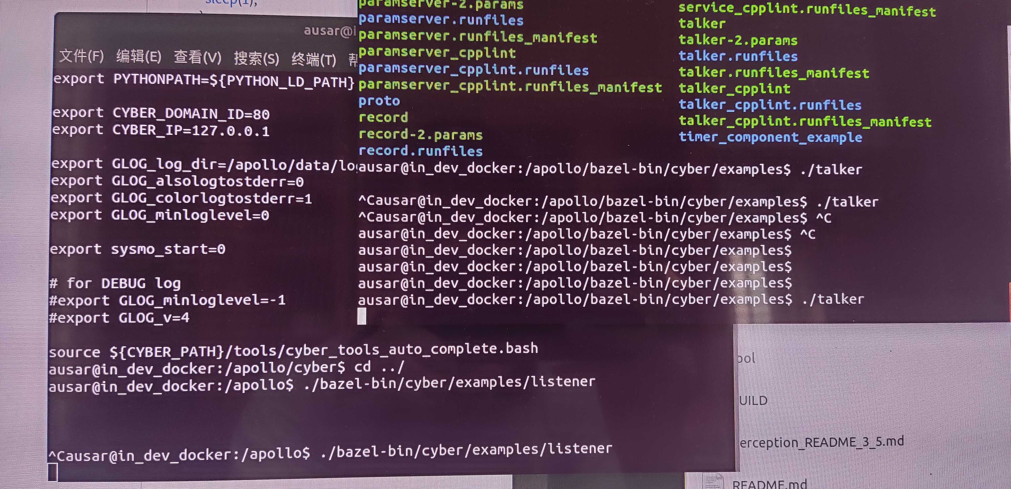Cyber示例运行无反应 · Issue #11247 · ApolloAuto/apollo · GitHub