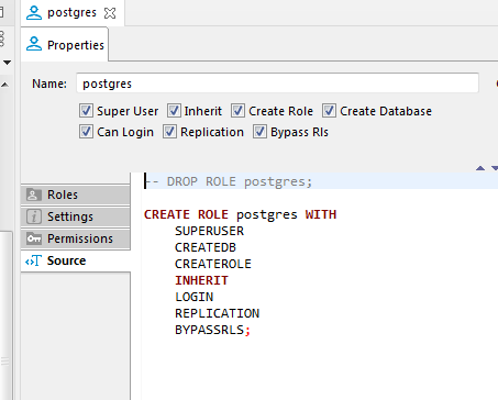 ddl for the database roles · Issue #9372 · dbeaver/dbeaver · GitHub