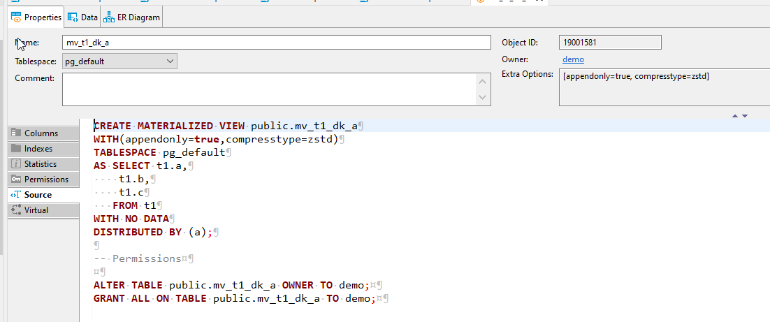 Materialized view for Greenplum · Issue #12374 · dbeaver/dbeaver · GitHub