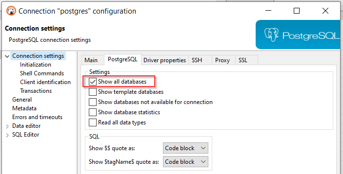 Postgres database not visible · dbeaver · Discussion #16103 · GitHub