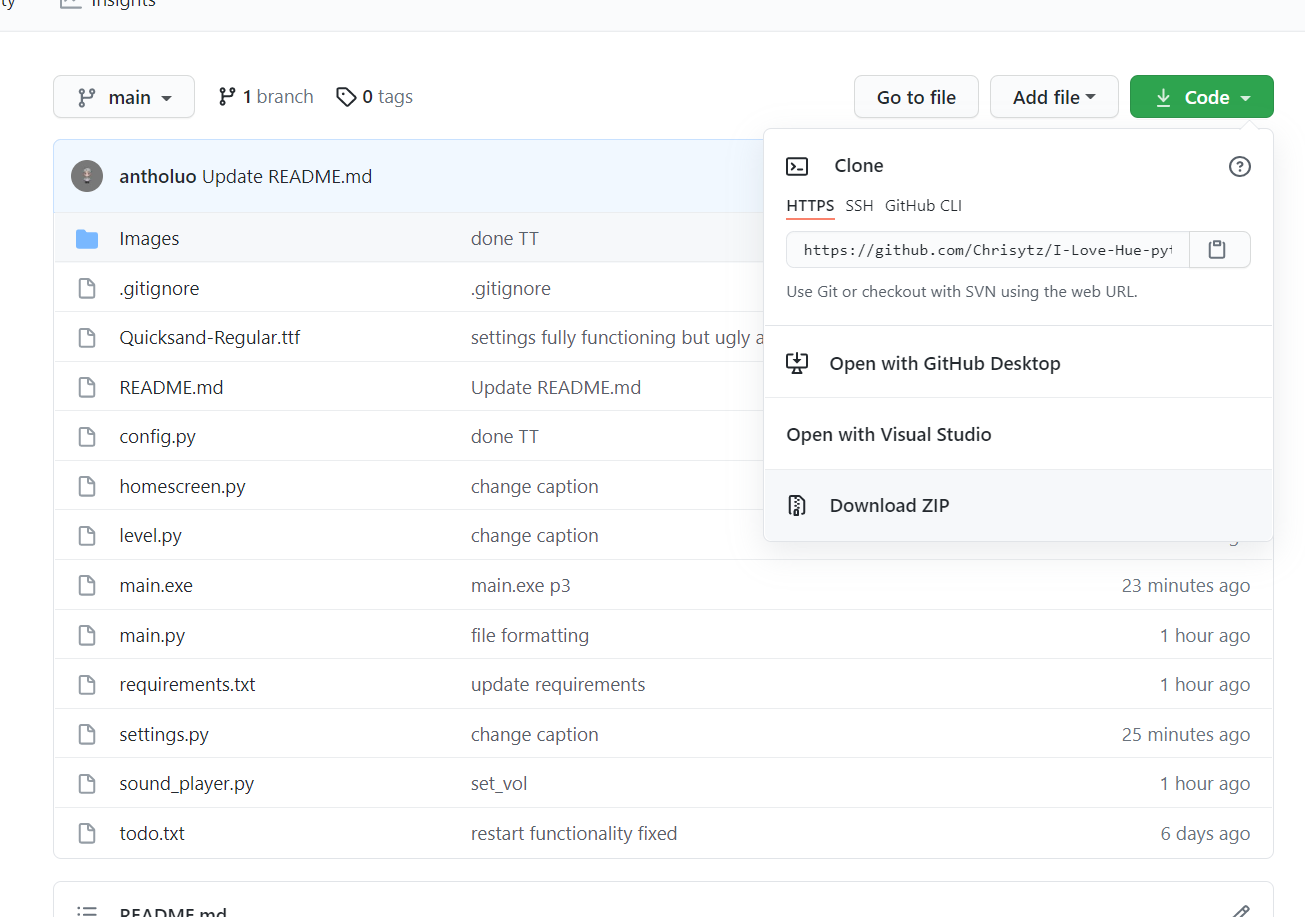GitHub - Chrisytz/I-Love-Hue-python-ver: Creating a version of I Love ...
