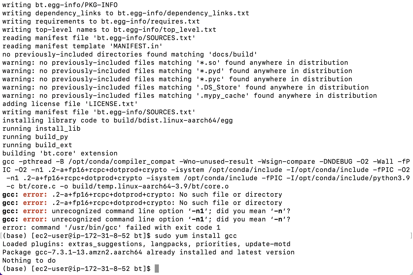 Failed building wheel for bt issue · Issue #272 · pmorissette/bt · GitHub