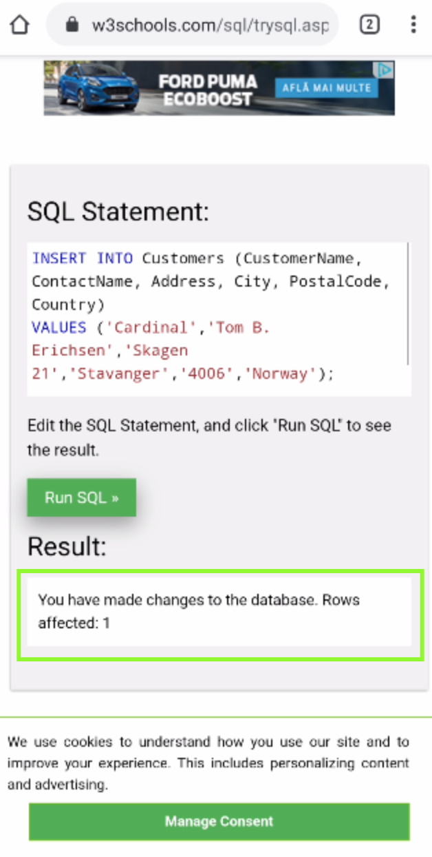 www.w3schools.com - Unable to perform SQL statement · Issue #50581 ...