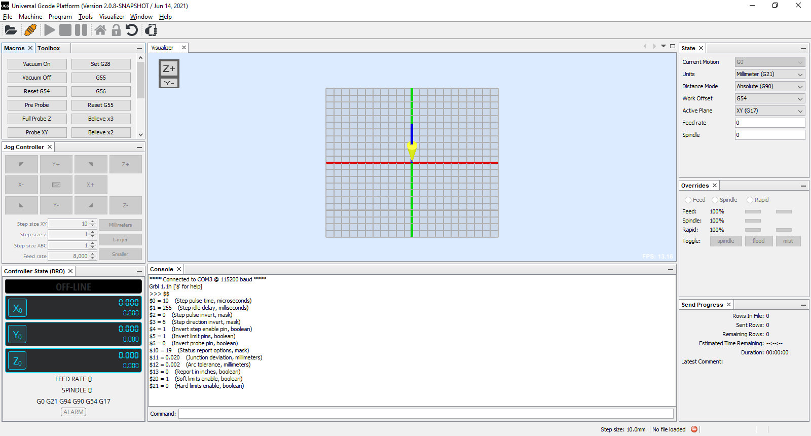 UGS Platform 2.0.8. does not connect to GRBL · Issue 1650 · winder