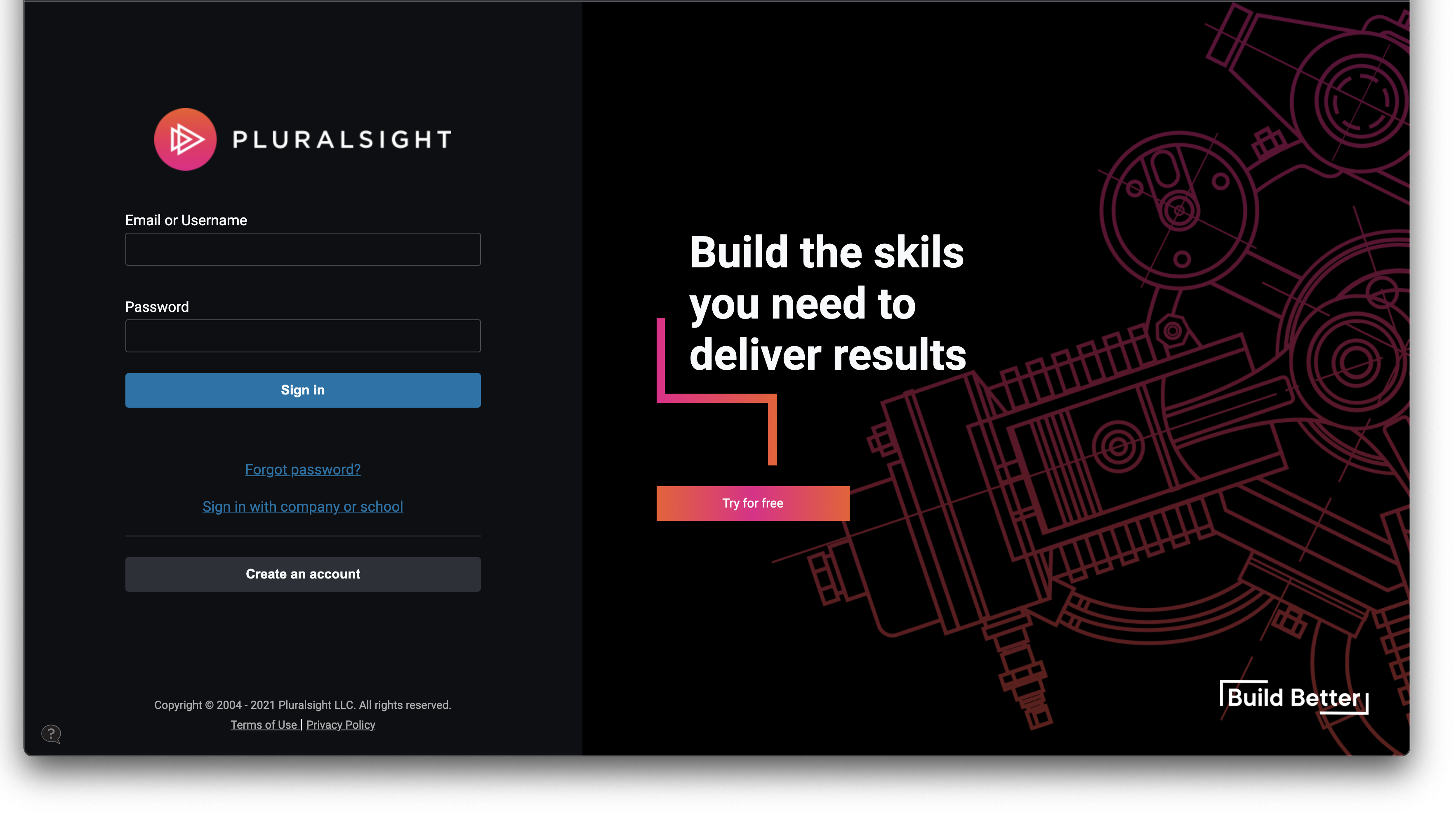 pluralsight-login-clone