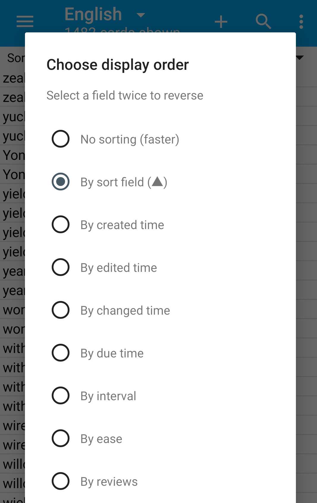 Wrong symbol for ascending/descending sorting in card browser · Issue #5802  · ankidroid/Anki-Android · GitHub