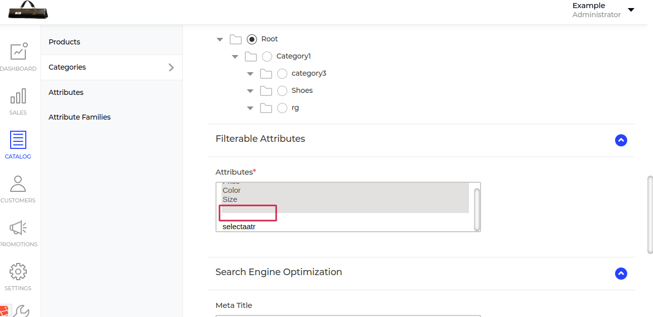 Attributes are not visible in category page to select as filterable