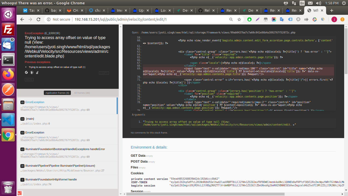 Getting exception on editing header content on php 7.4. · Issue #2589 ...