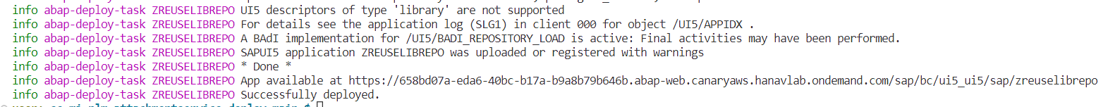 BUG - Successful ABAP deployment is not logging response nodes ...