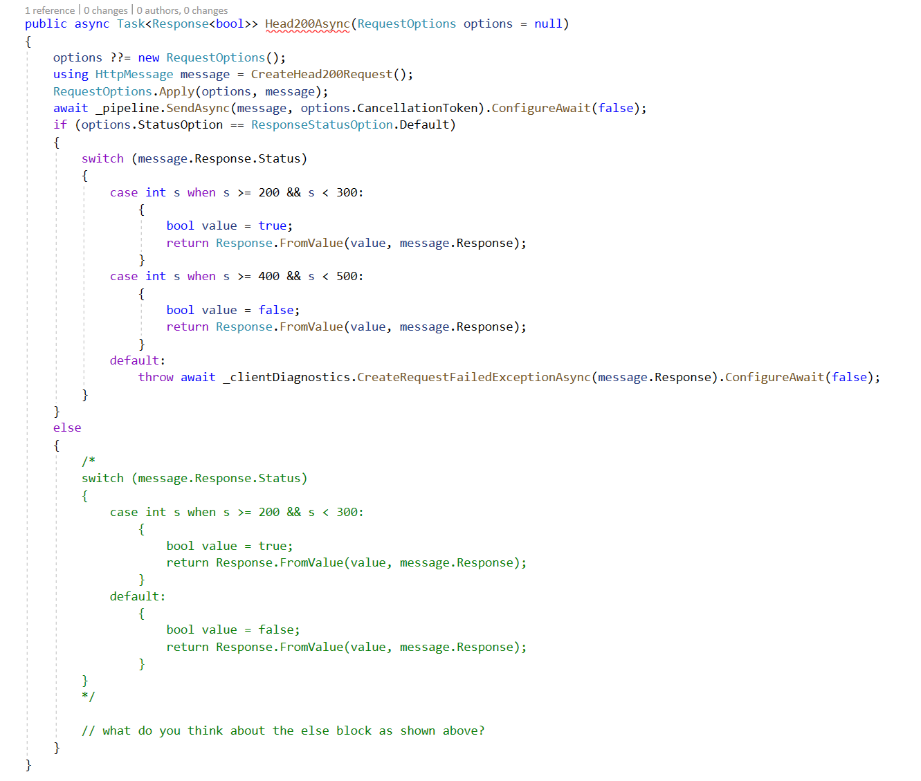 [LLC] "Exists" Pattern · Issue #1334 · Azure/autorest.csharp · GitHub
