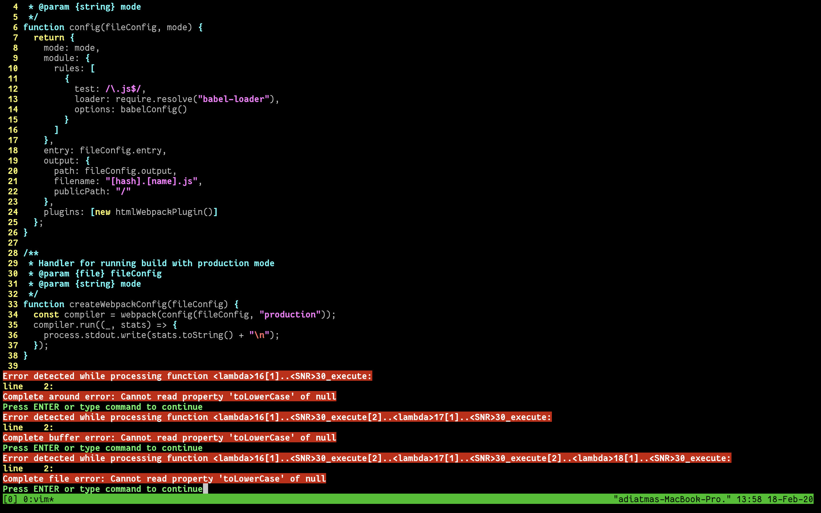Error cannot read property tolowercase of null issue 1561