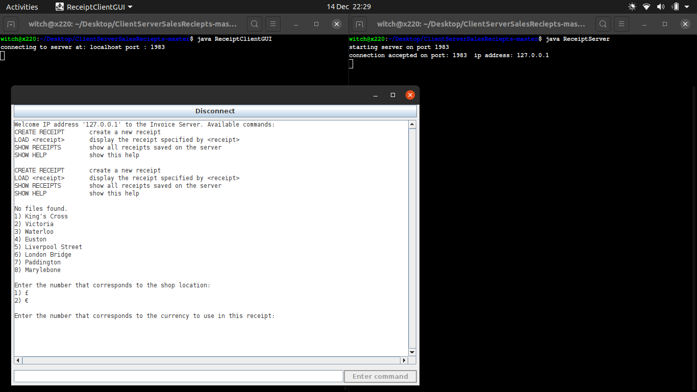 GitHub - SatellitesAndRainforests/ClientServerSalesReciepts: store and ...