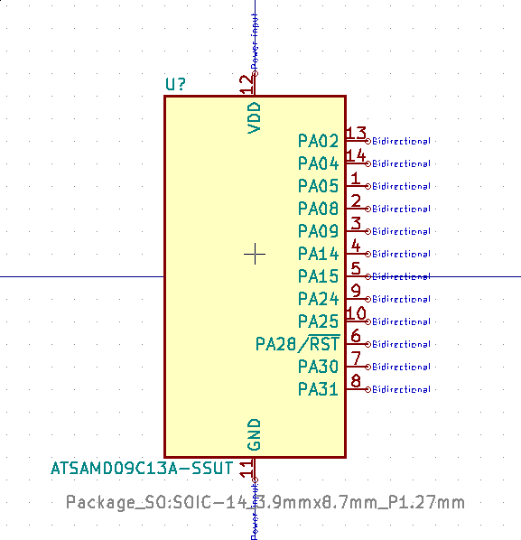 MCU_Microchip_SAMD Create library, add ATSAMD09C part (!843) · Merge