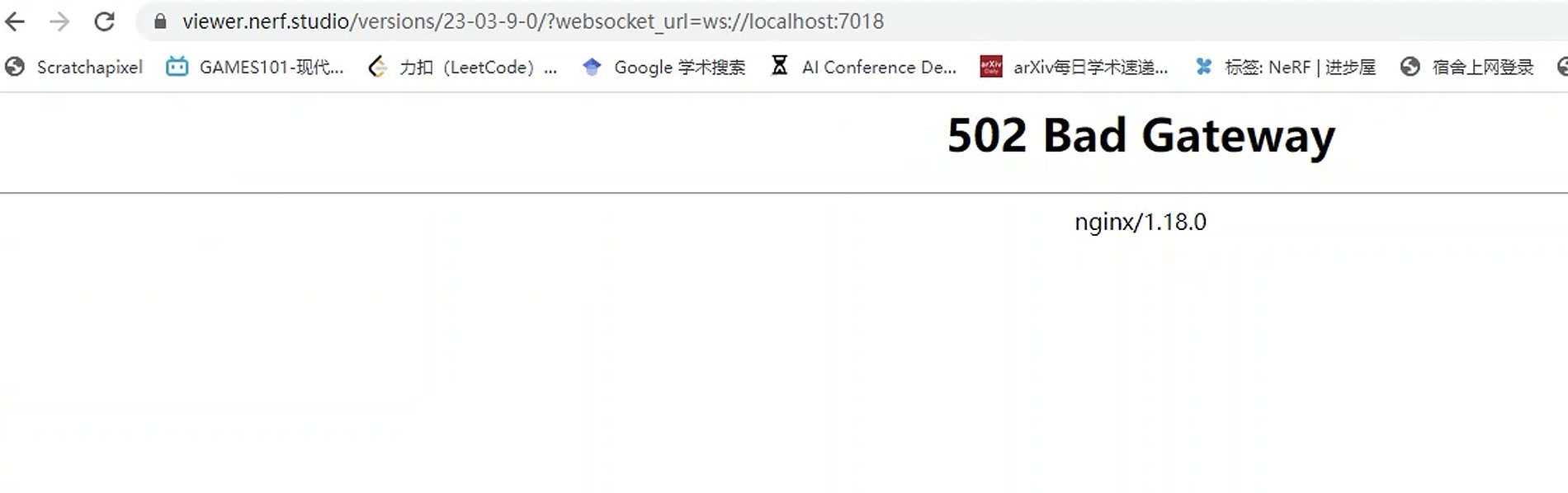 502 Bad Gateway of web viewer · Issue #1632 · nerfstudio-project ...