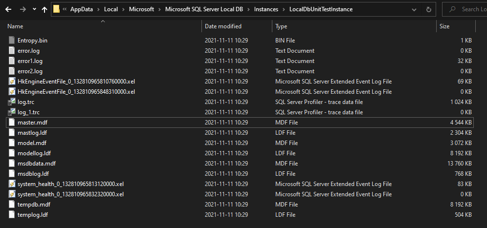 Directory cleanup of LocalDB instance folder not working properly ...