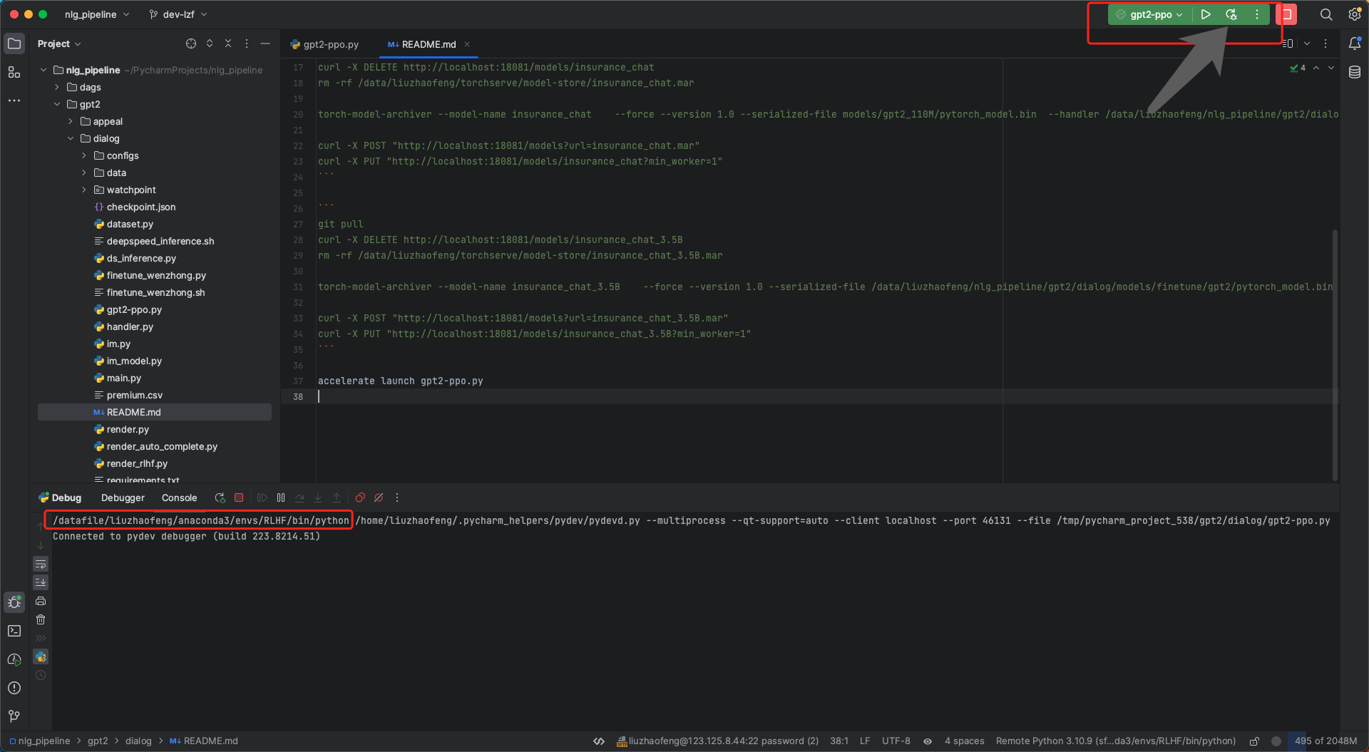 [for help] How to debug the distributed training code in PyCharm ...