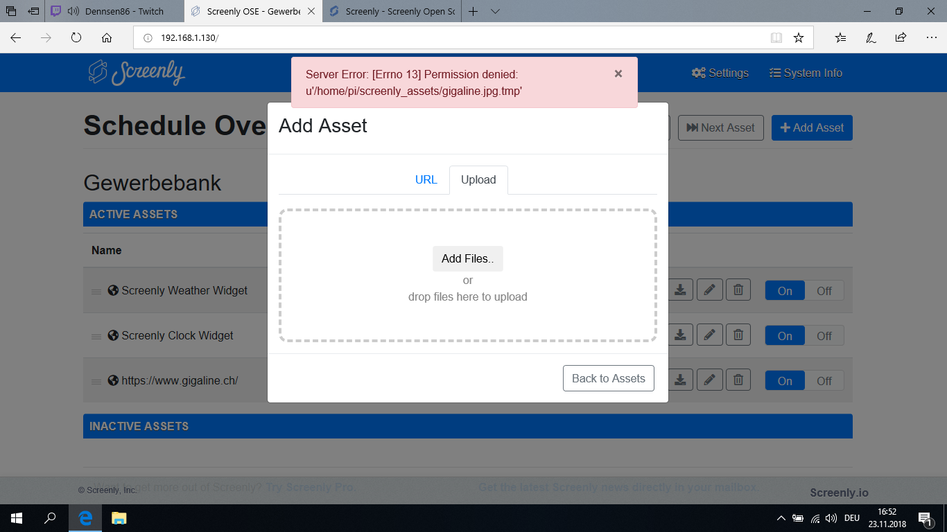 Errno 13 permission denied · Issue #965 · Screenly/Anthias · GitHub