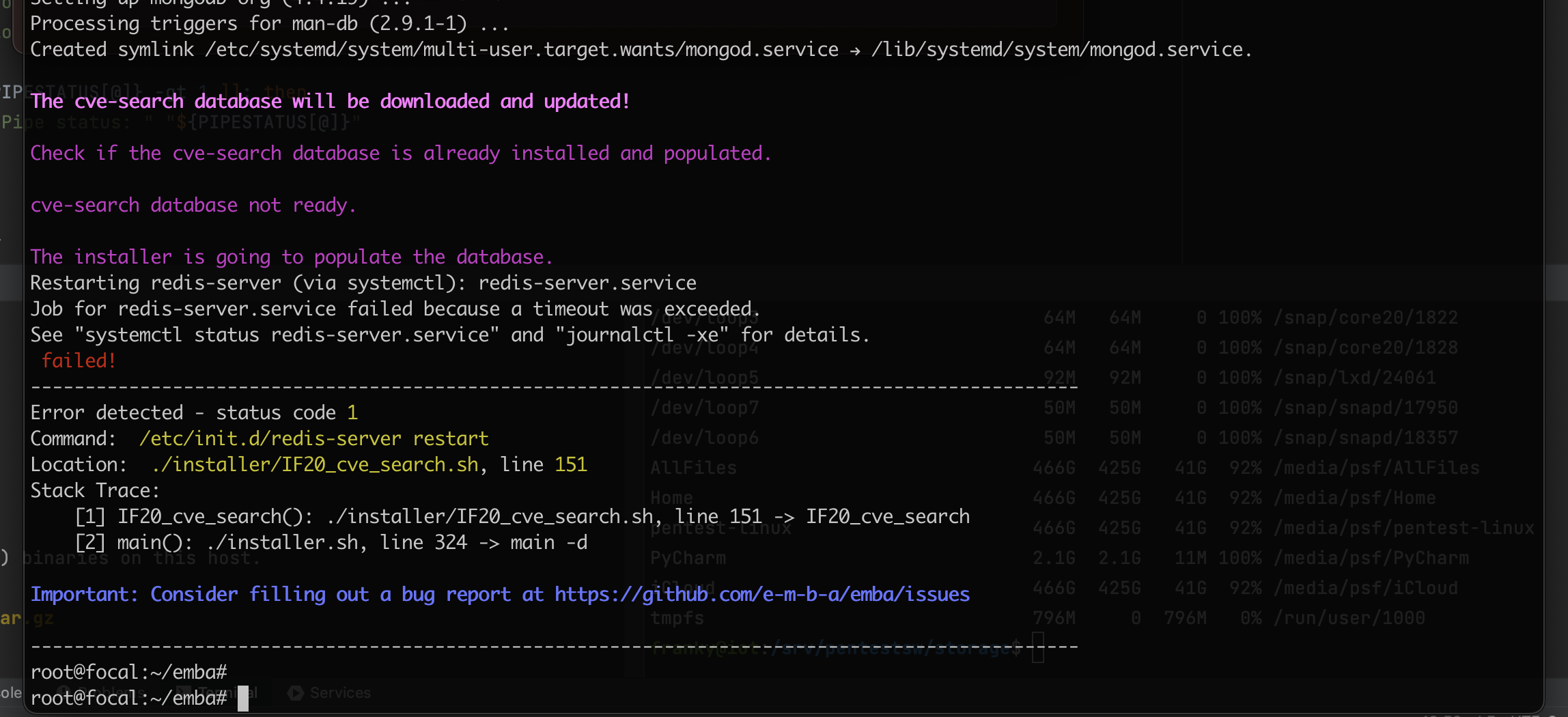 Install error · Issue #520 · e-m-b-a/emba · GitHub