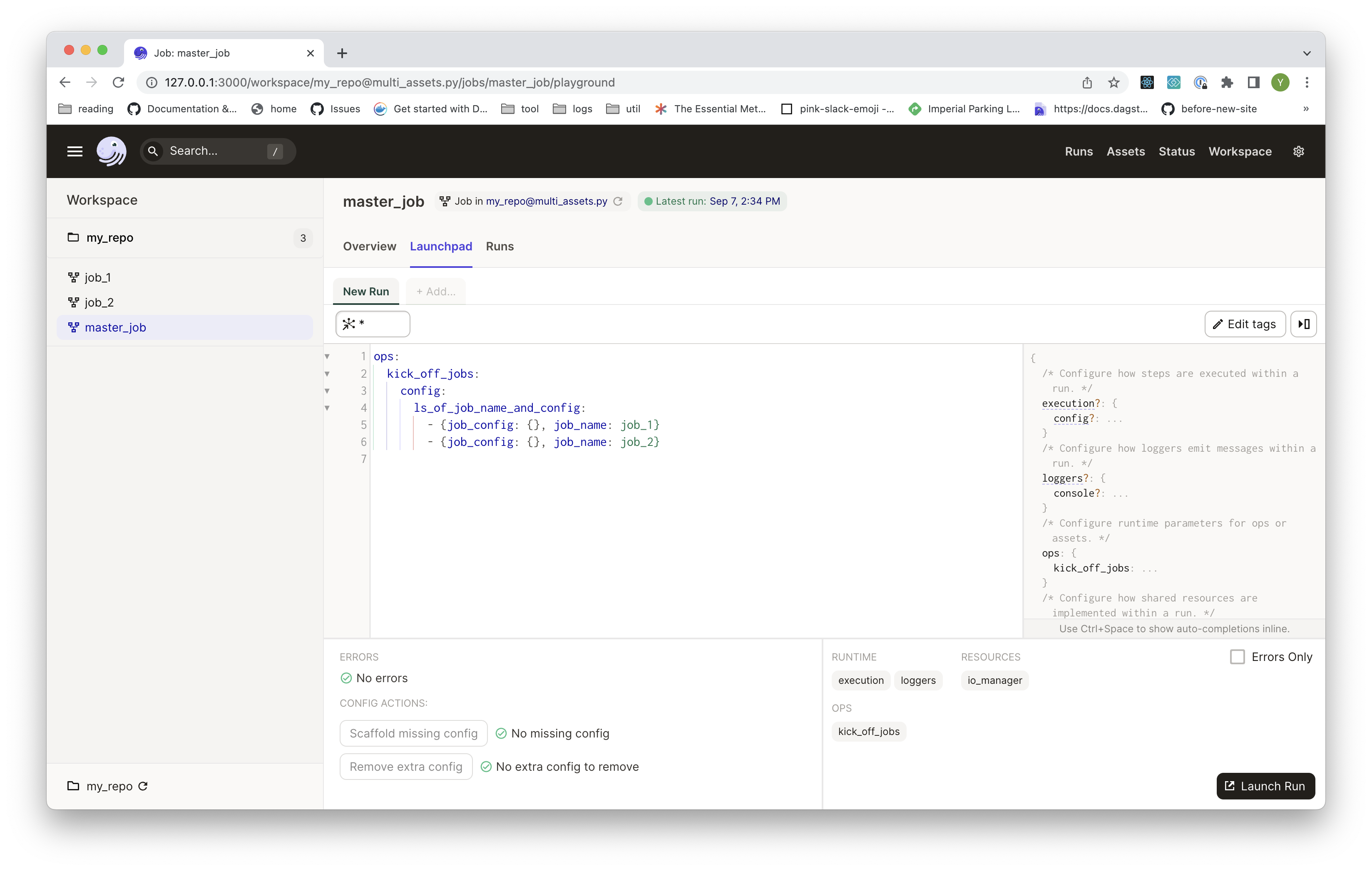 Start jobs from job or sensor with dynamical configuration · dagsterio