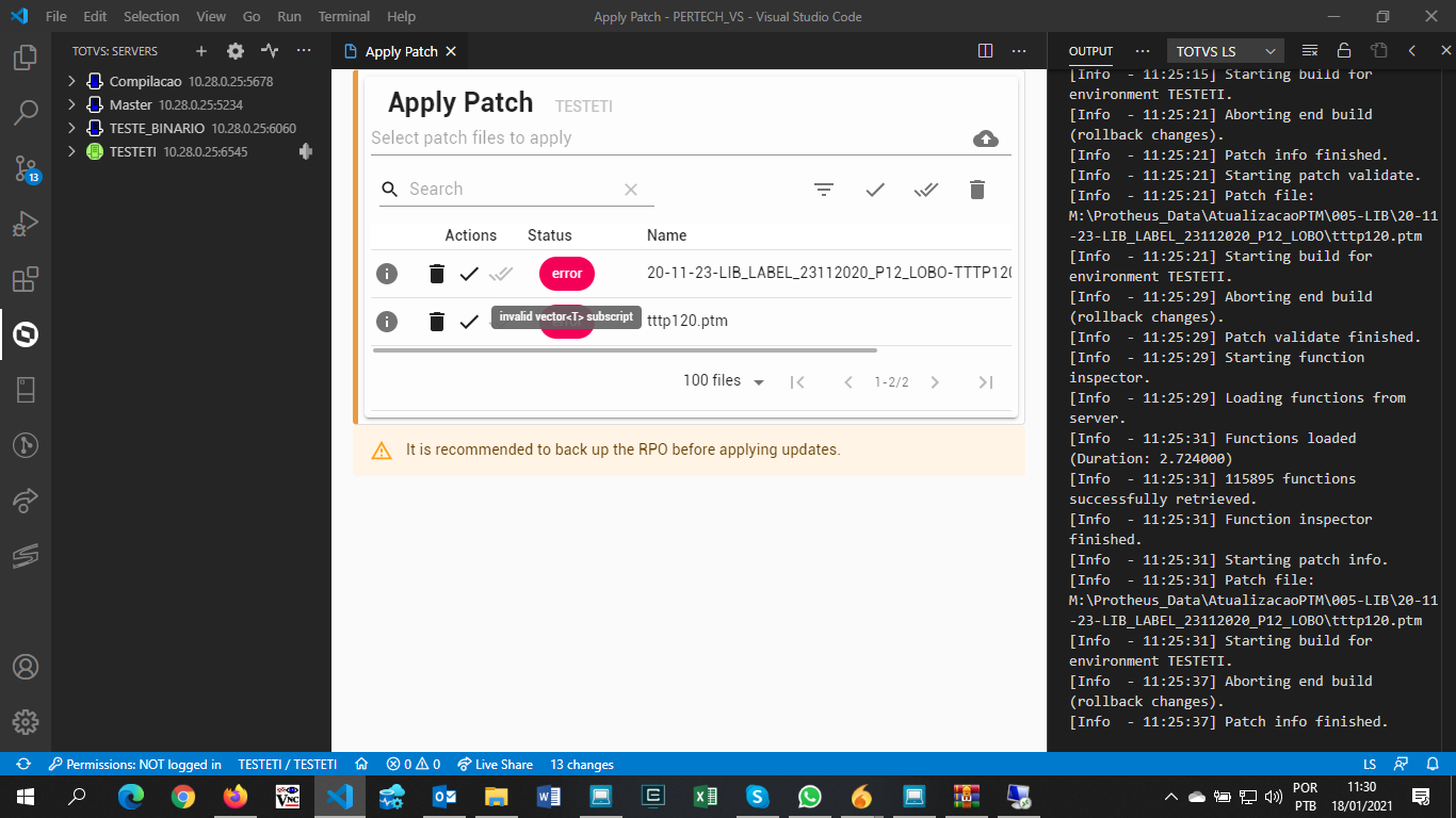 Erro na aplicação de Patch de LIB · Issue #625 · totvs/tds-vscode · GitHub