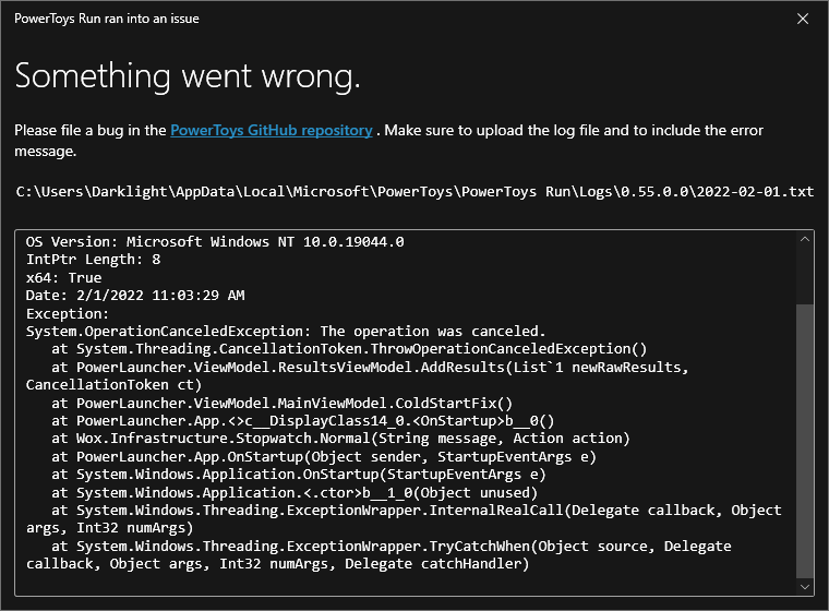 PowerToys Run plugins crash after updating · Issue #15903 · microsoft ...