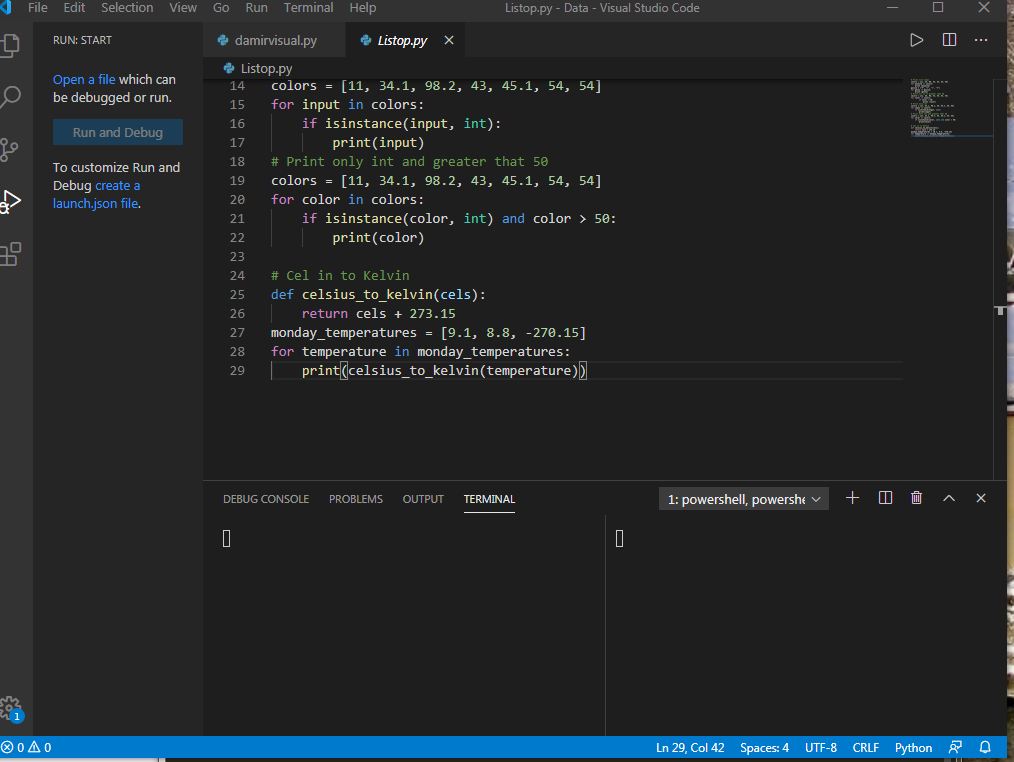 Visual Studio Code do not allow me to write in terminal nor powershell ...