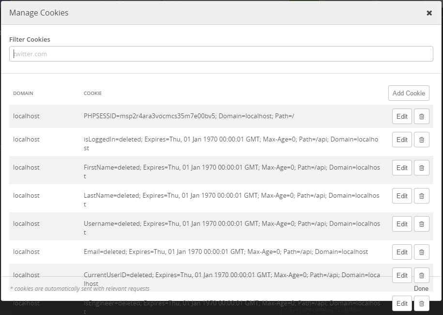 [Bug] Cookie Editor GUI Bug · Issue #484 · Kong/insomnia · GitHub