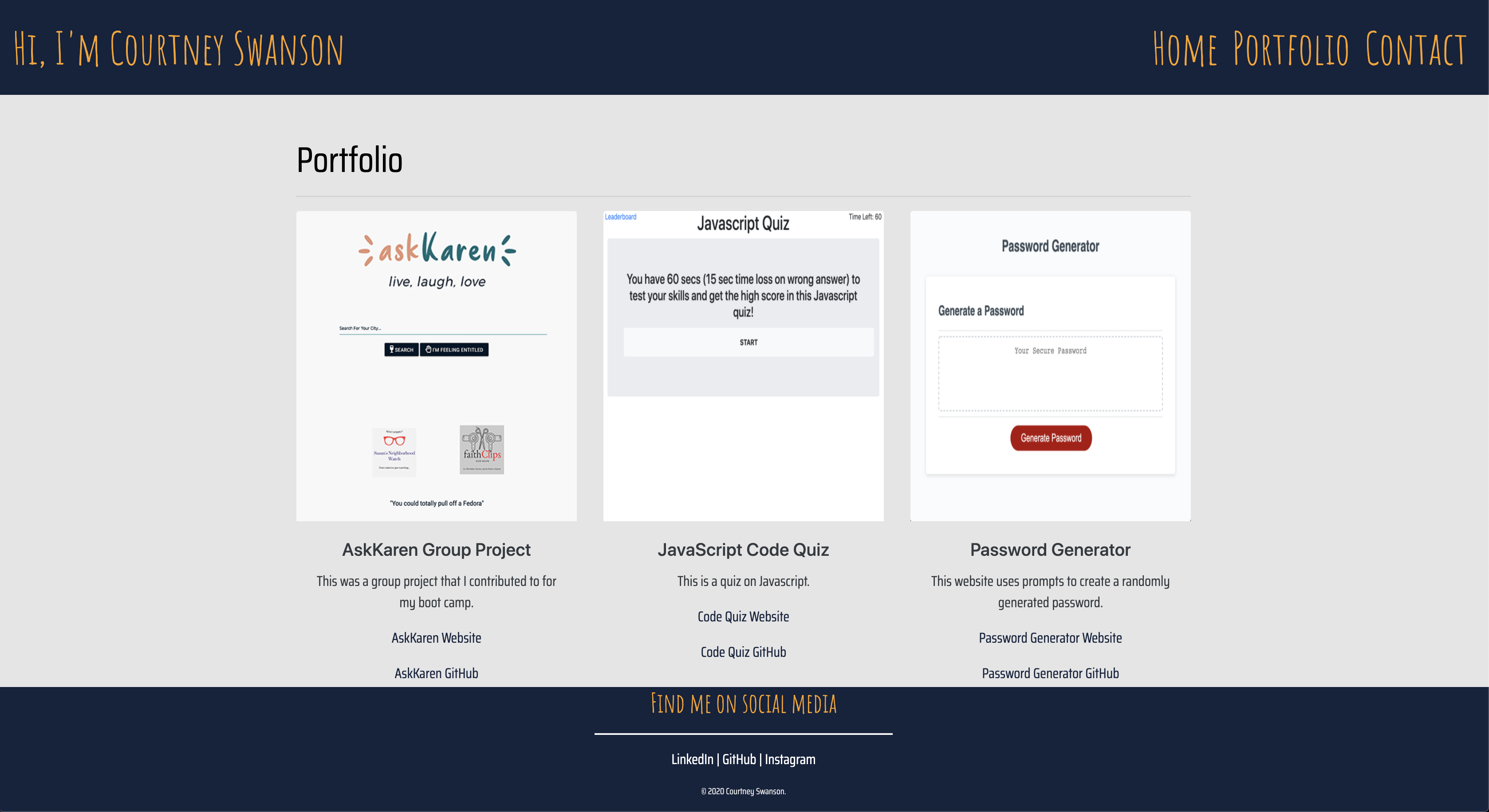 GitHub - cswanson52/portfolio