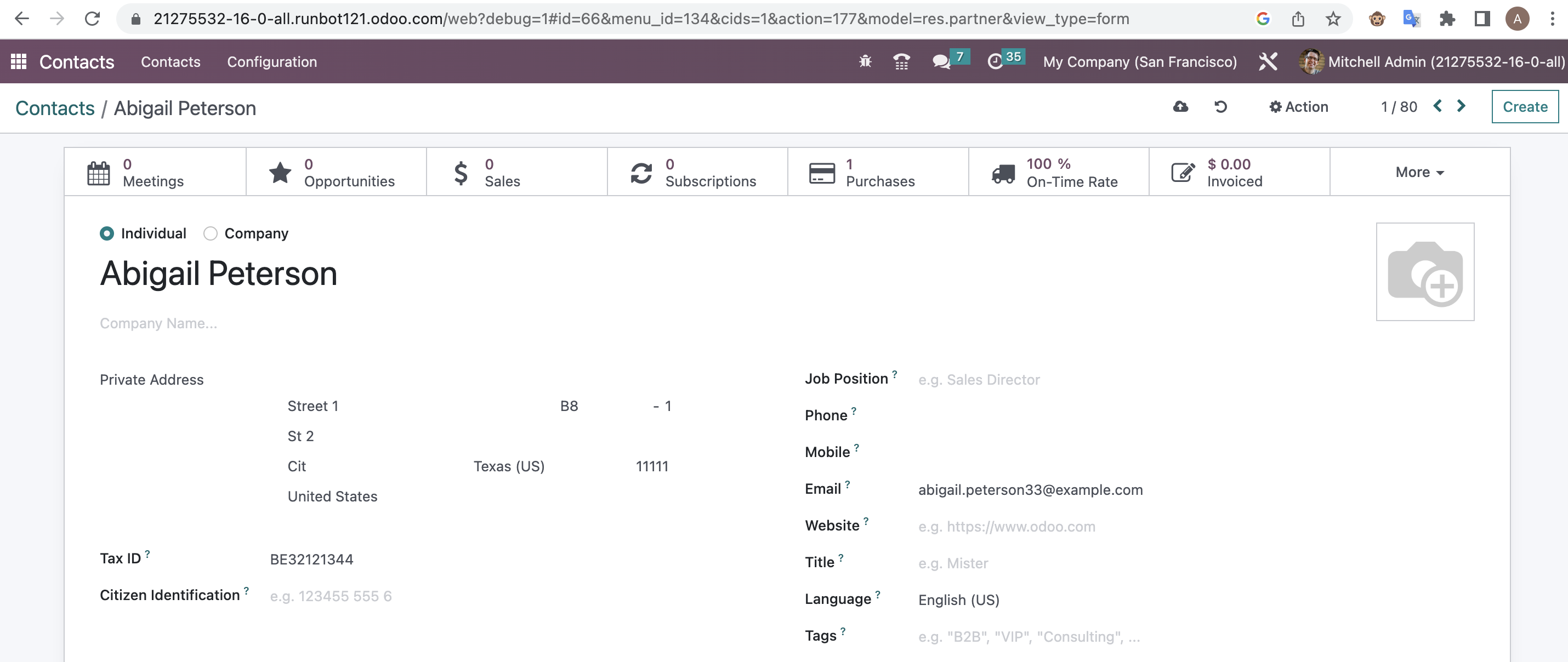 [16.0] ]Address layout doesn't fit in the UI when we select address ...