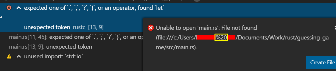 Error when clicking problem in Problems Pane/List · Issue #550 · rust ...