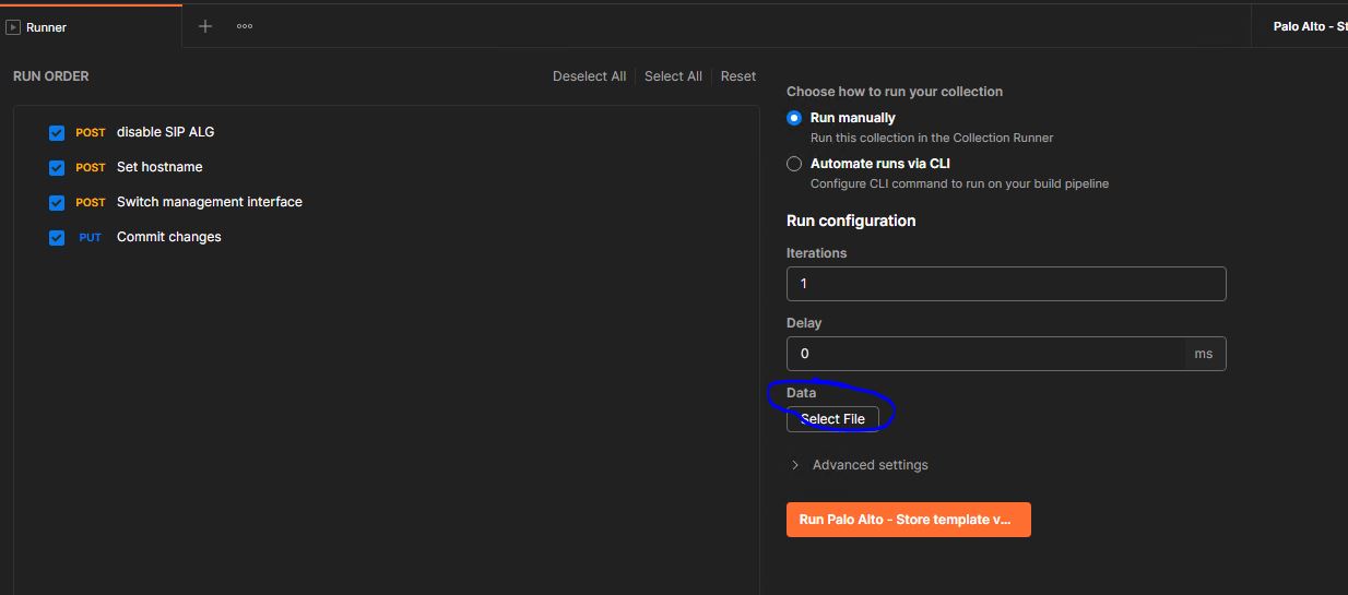 Collection Runner - A new Run removes the previously attached data file ...