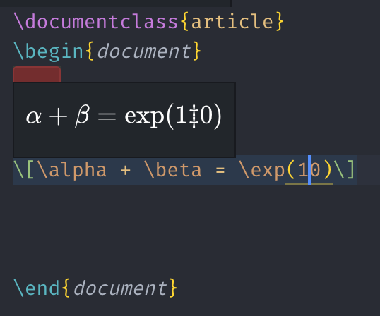 Math preview has unwanted 