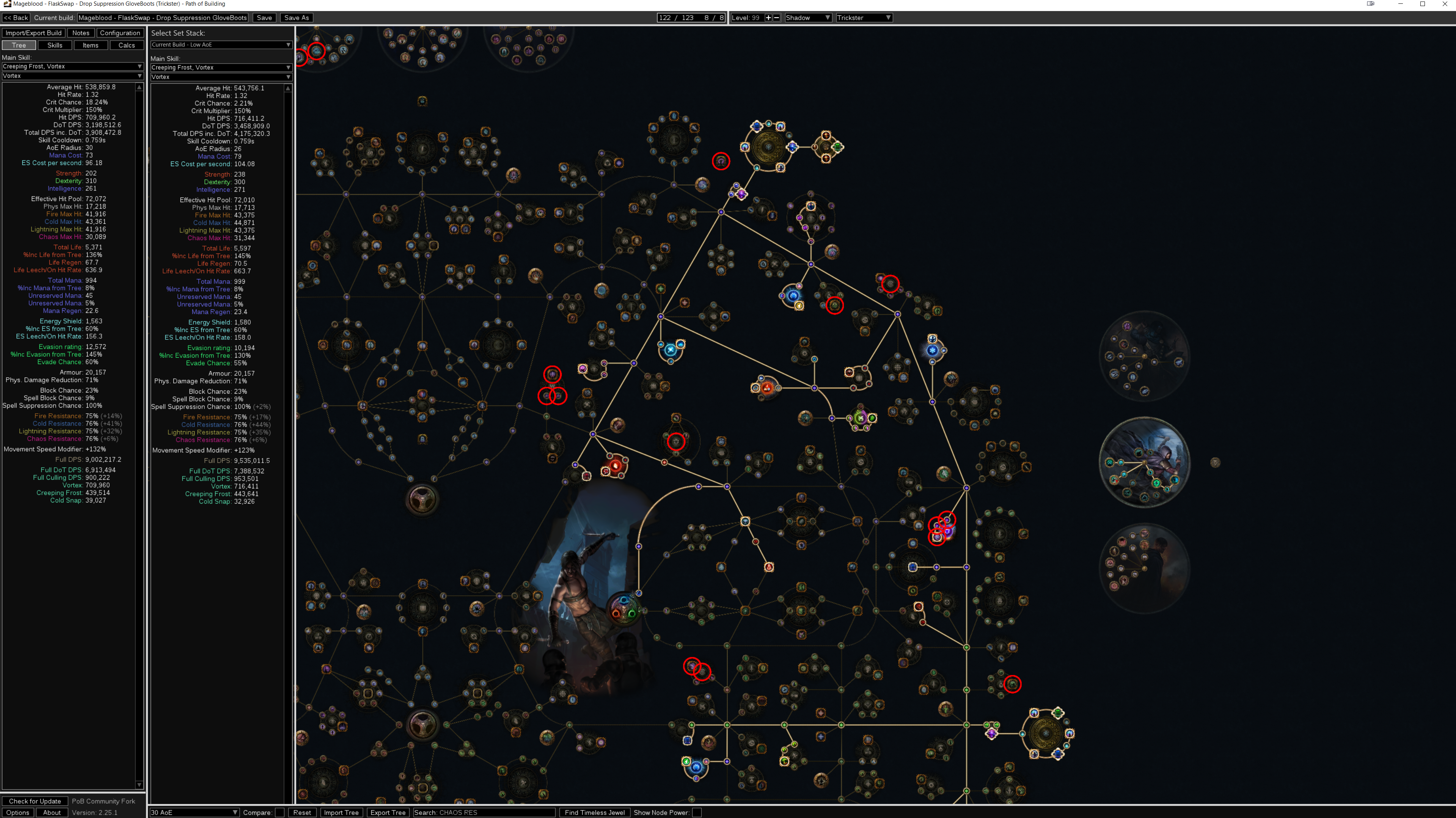 PoB Build Comparison Example
