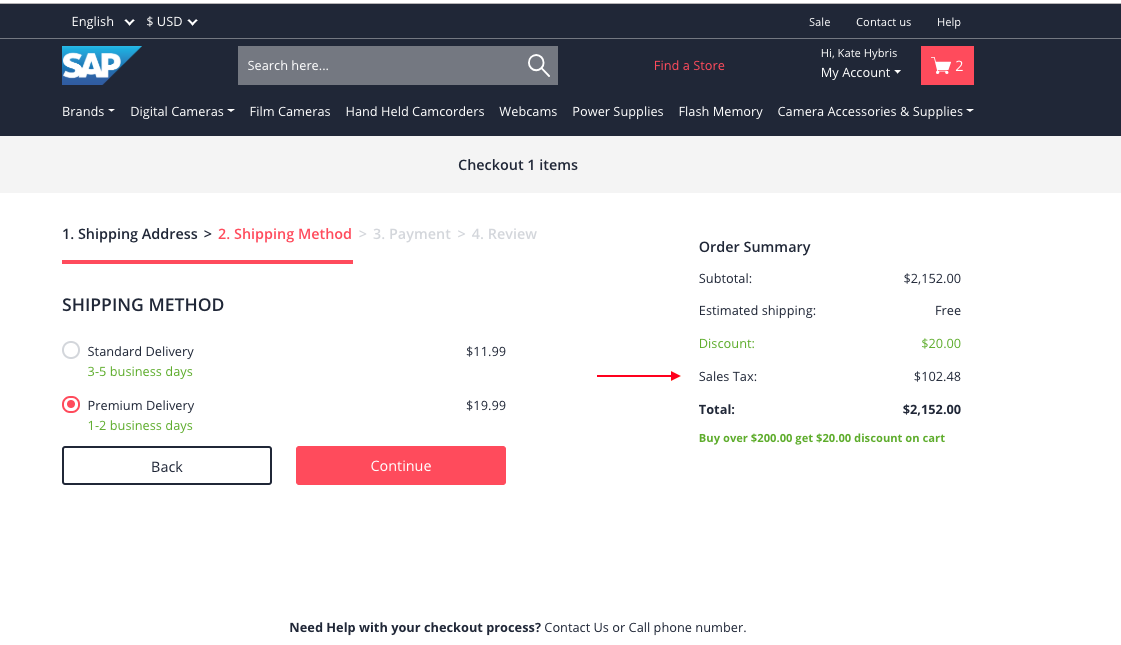 Checkout: Shipping amount is not updated after choosing shipping method ...