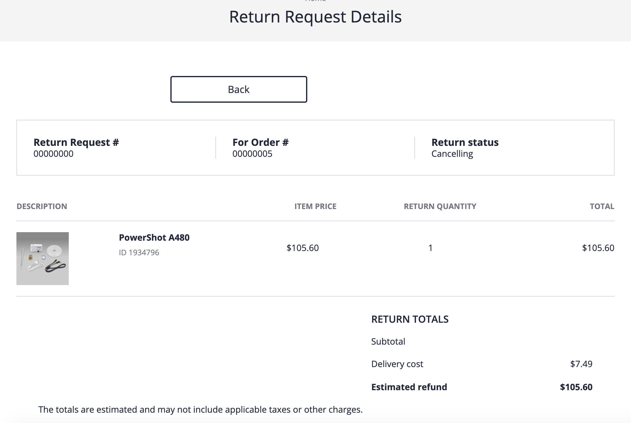 Order Return: Styling improvements on Return Request Details page ...