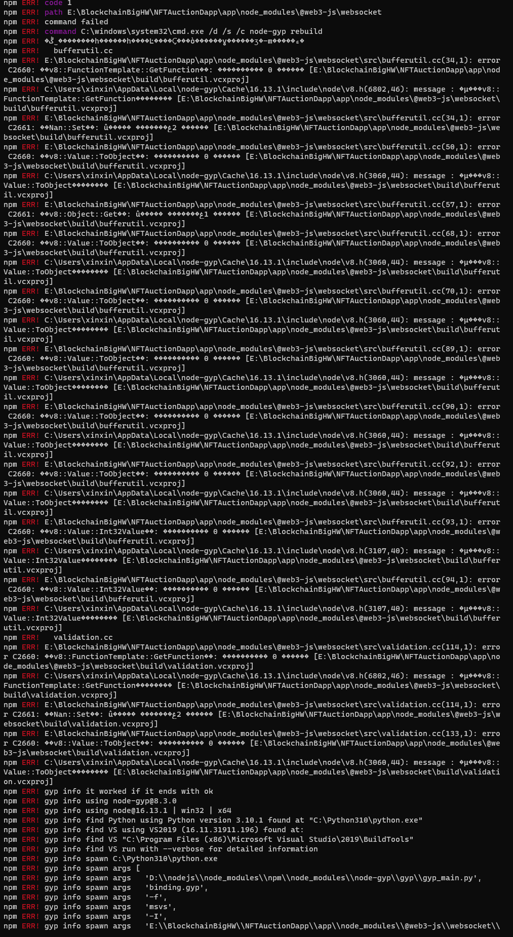 Compilation failed · Issue #1 · ZJU-Lv/BlockchainBigHW · GitHub
